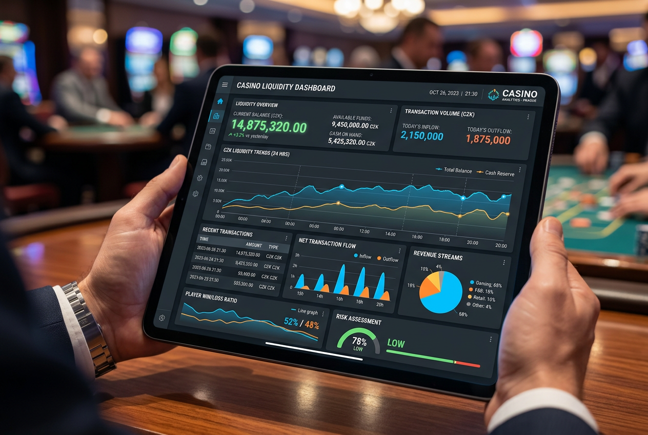 Analýza finančních grafů a likvidity online casina