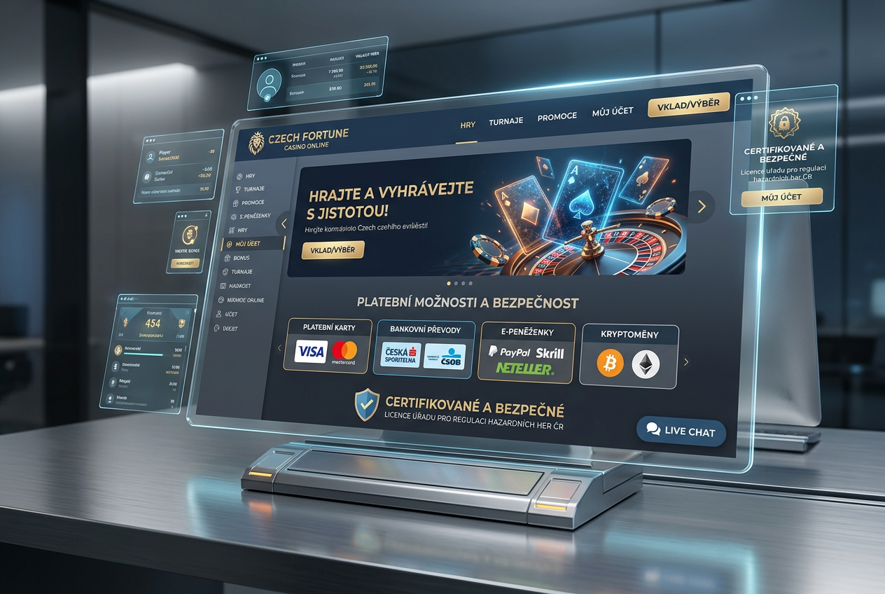 Moderní technologické rozhraní českého online casina pro rok 2026 s přehledem platebních metod